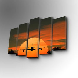 Wallity Cuadro Decorativo en Lienzo de 5 Piezas 5PUC-133 Multicolor